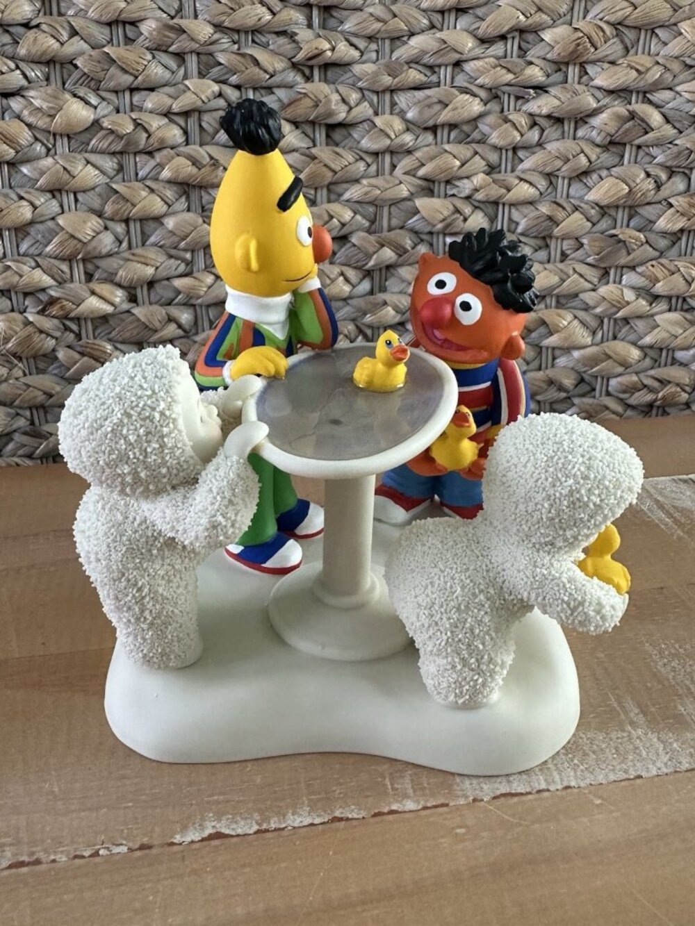 Dept 56 SNOWBABIES Sesame Street “Rubber Duckie Have Some Fun”  Bert & Ernie - Picture 5 of 16